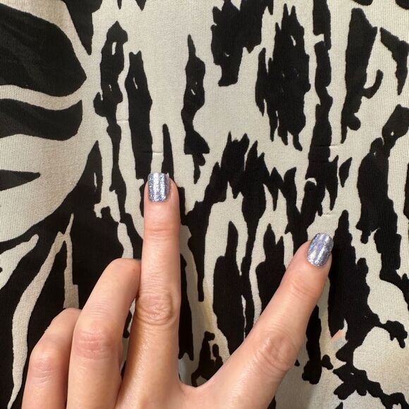 VINTAGE Hale Bob 90s Y2K 2000s Feather Print Slinky Sheer Sexy Slip Dress S XS - Picture 14 of 14